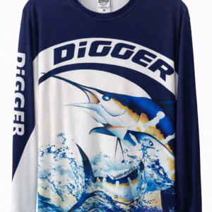 Fishing shirt with marlin graphic