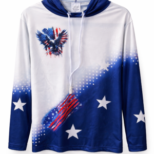 Patriotic eagle fishing hoodie design