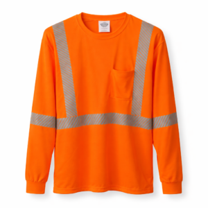 Stripe Series ( Sticker ) Long Sleeve Neon Orange