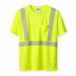 Stripe Series Sticker Short Sleeve Neon Green